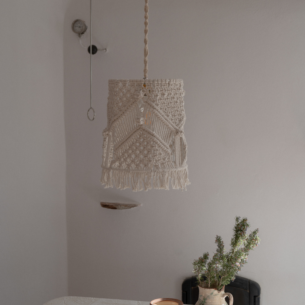 Φωτιστικό Οροφής Μακραμέ