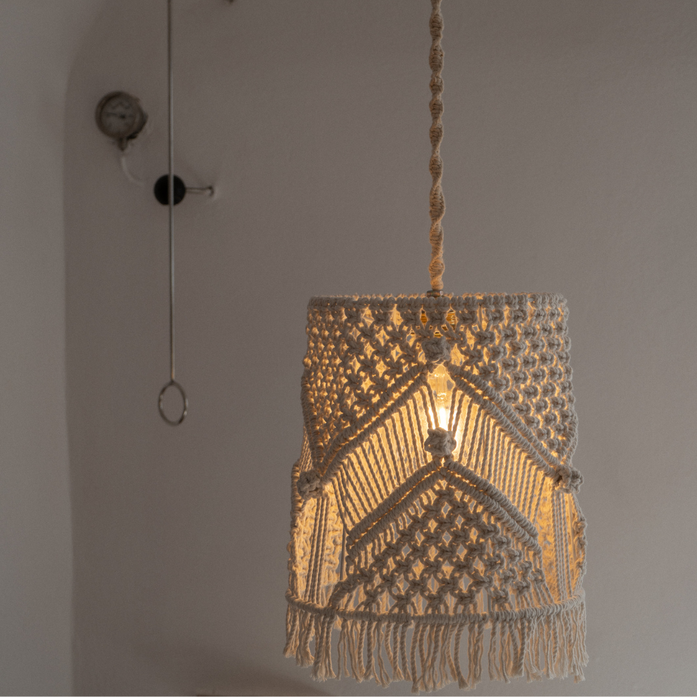 Φωτιστικό Οροφής Μακραμέ